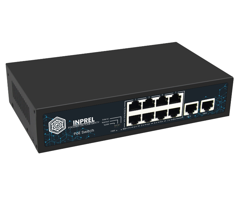 Switch PoE INPREL 10-portowy (8+2) 10/100Mbps