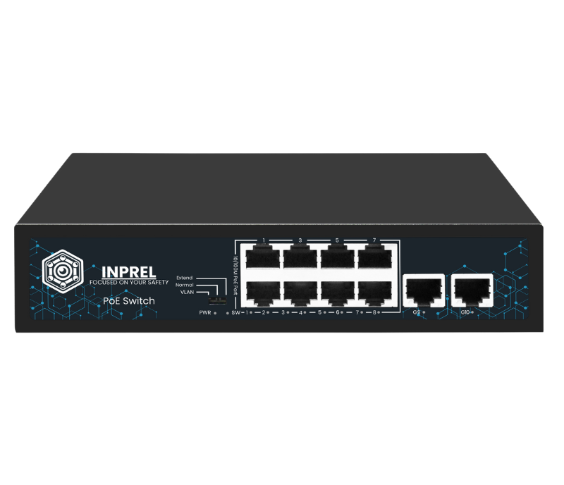 Switch PoE INPREL 10-portowy (8+2) 10/100Mbps