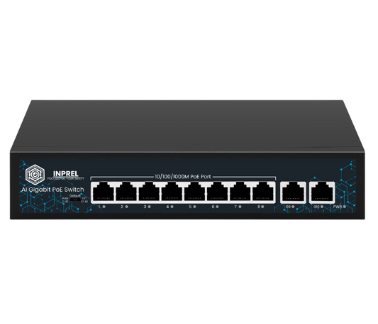 Switch PoE INPREL 10-portowy (8+2) 10/100/1000Mbps