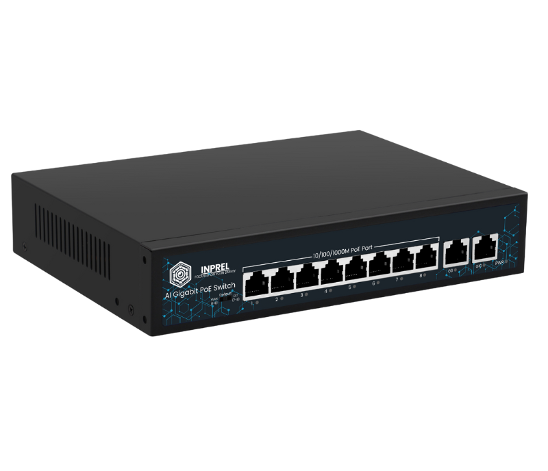 Switch PoE INPREL 10-port (8+2) 10/100/1000Mbps