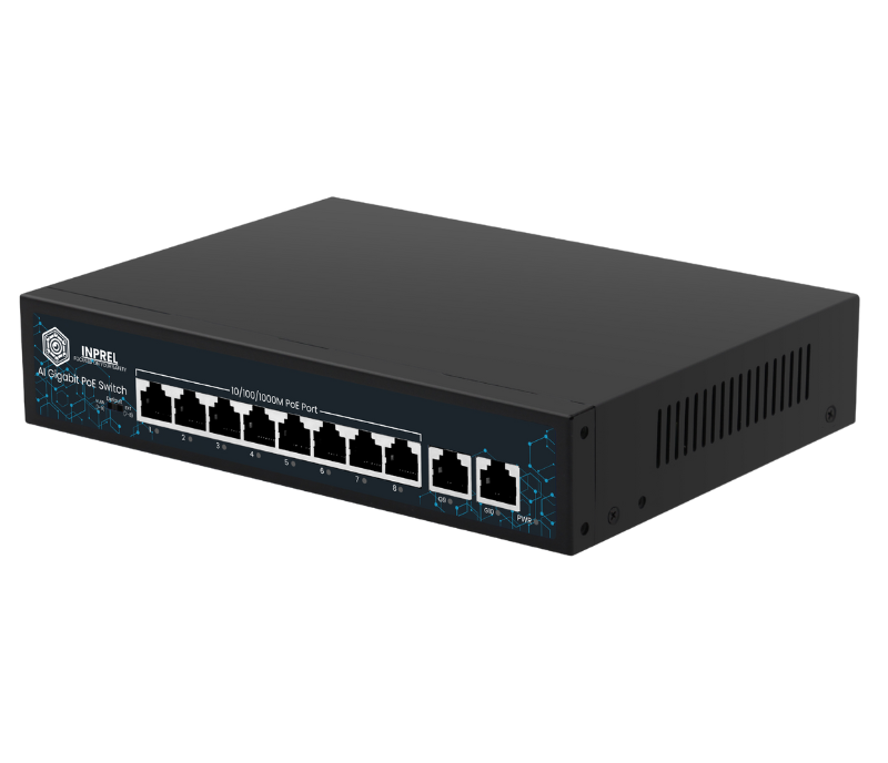 Switch PoE INPREL 10-port (8+2) 10/100/1000Mbps