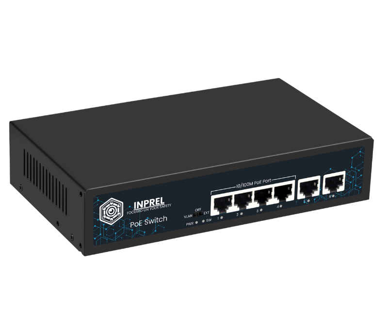 Switch PoE INPREL 6-portowy (4+2) 10/100Mbps